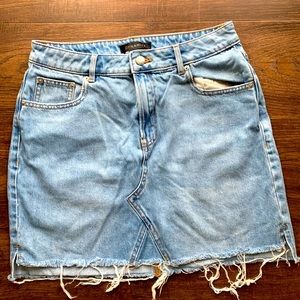 Distressed Jean Skirt